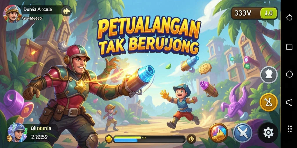Tampilan gameplay seru dari 333V yang menantang.