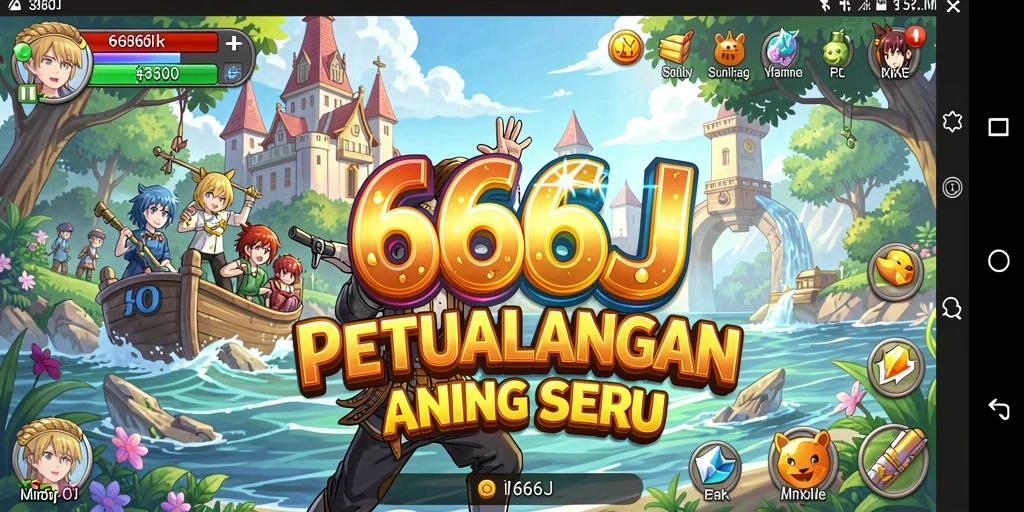 Tampilan gameplay 666J yang penuh warna dan menarik.