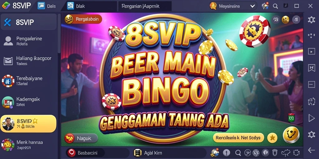 Gameplay seru Bingo di aplikasi 8SVIP yang menarik.