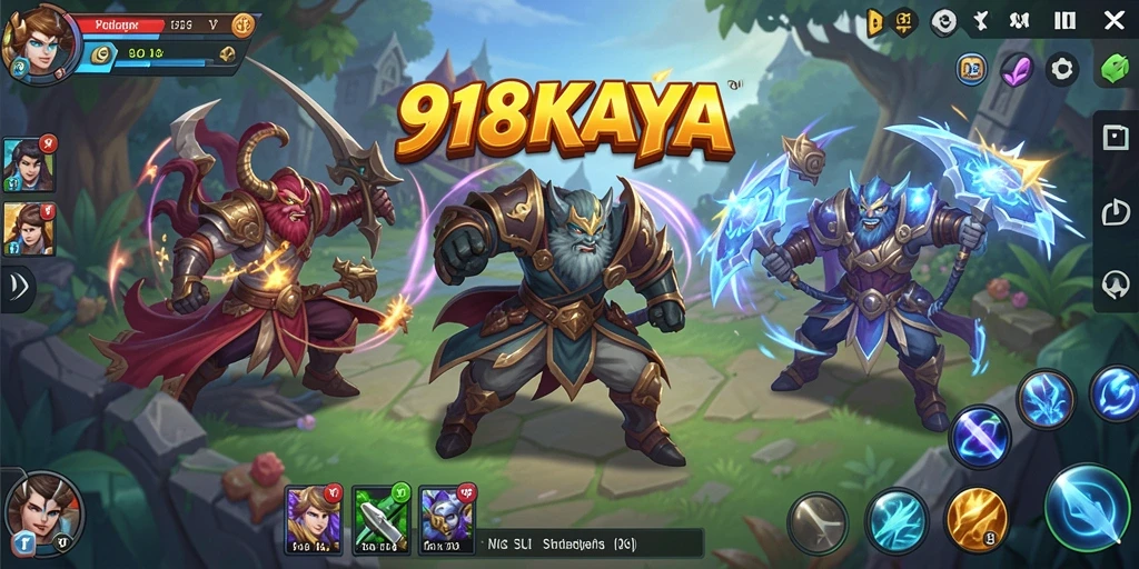 Tampilan gameplay 918KAYA yang menakjubkan dan strategis.