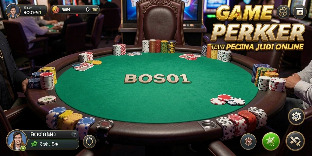 Gameplay seru dari BOS01 yang menampilkan aksi poker intens.