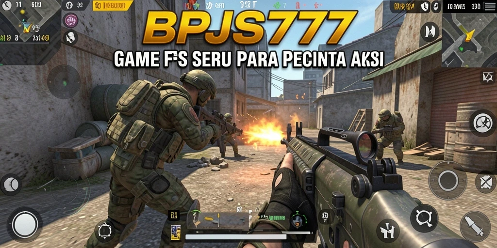 Tampilan gameplay memukau di BPJS777, menampilkan aksi FPS yang mendebarkan.