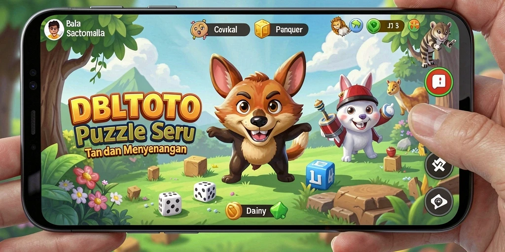 Tampilan gameplay menantang dari DBLTOTO saat menyelesaikan puzzle.