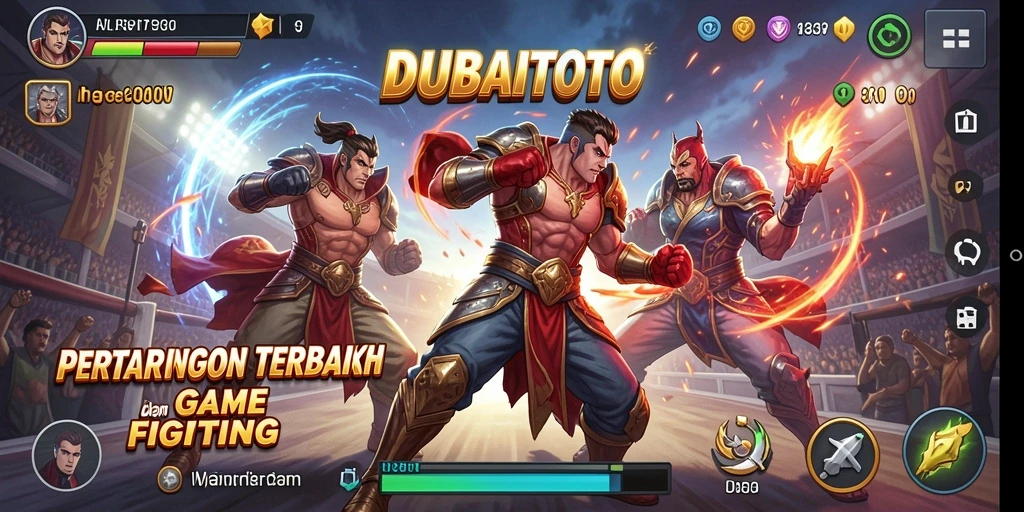 Tampilan gameplay DUBAITOTO yang penuh aksi dan pertarungan seru.