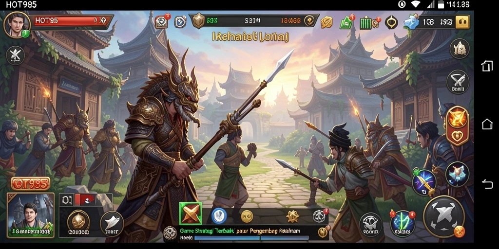 Tampilan gameplay menarik dari HOT985 dengan elemen strategi.