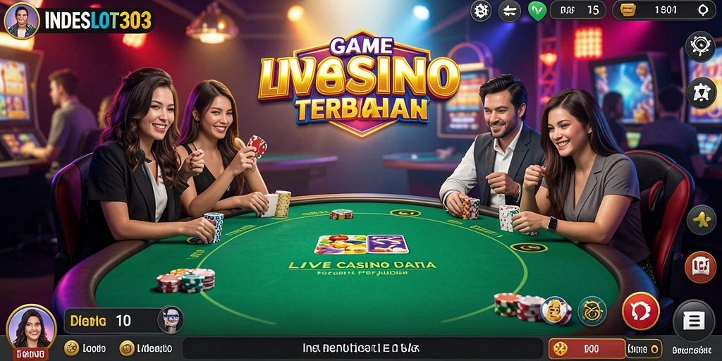 Screenshot gameplay Live Casino yang menarik dari INDESLOT303.