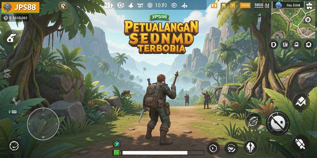 Tangkapan layar gameplay JPS88 menampilkan eksplorasi dunia terbuka yang mendalam.