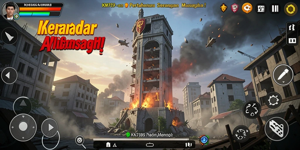 Tampilan gameplay menara dengan strategi pertahanan yang mendebarkan.