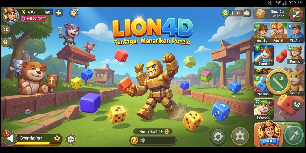 Tampilan gameplay LION4D dengan tantangan puzzle yang mendebarkan.