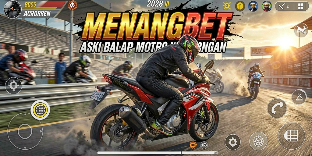 Tampilan gameplay MENANGBET yang mendebarkan saat balapan.