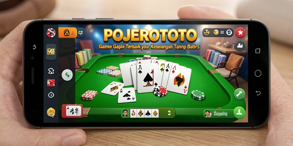 Screenshot POJEROTOTO menampilkan gameplay seru dalam permainan Gaple.