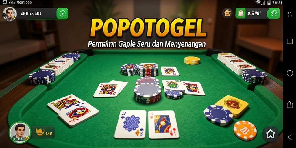 Tampilan gameplay seru di <strong>POPOTOGEL</strong> saat bermain Gaple.