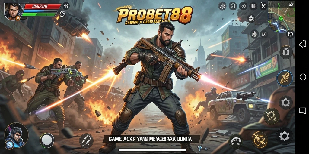 Tangkapan layar PROBET88 menampilkan aksi pertarungan yang mendebarkan dan visual menawan.