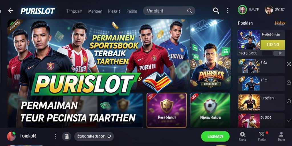 Screenshot gameplay PURISLOT menampilkan taruhan olahraga yang menarik.