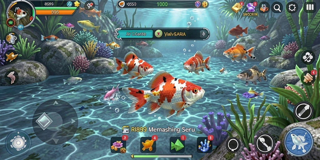 Tampilan gameplay RI889 dengan pengalaman memancing yang seru.