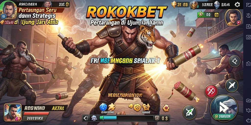 Tampilan gameplay ROKOKBET yang mendebarkan dan intens.