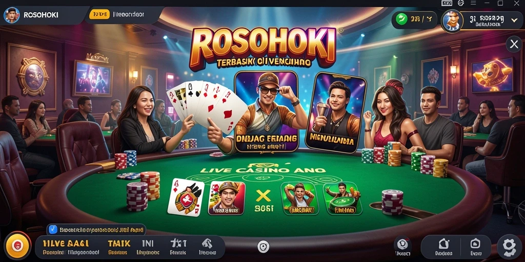 Tampilan gameplay Live Casino ROSOHOKI yang mendebarkan dan interaktif.