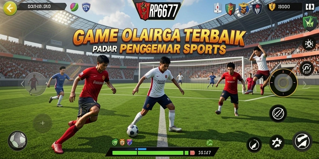 Tampilan gameplay seru dari RP6677 dalam pertandingan olahraga.