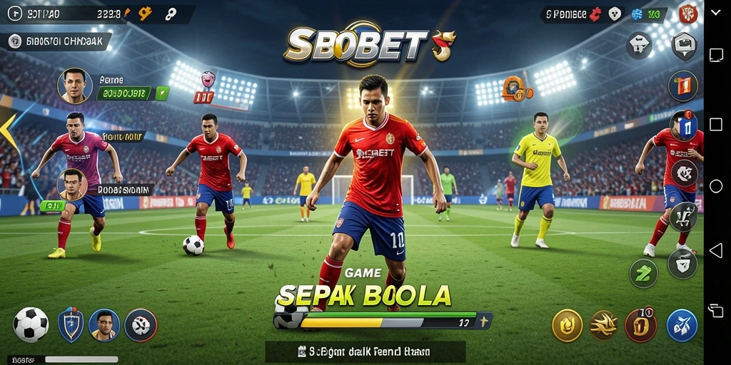 Tampilan aksi menarik dari permainan taruhan sepak bola SBOBET.