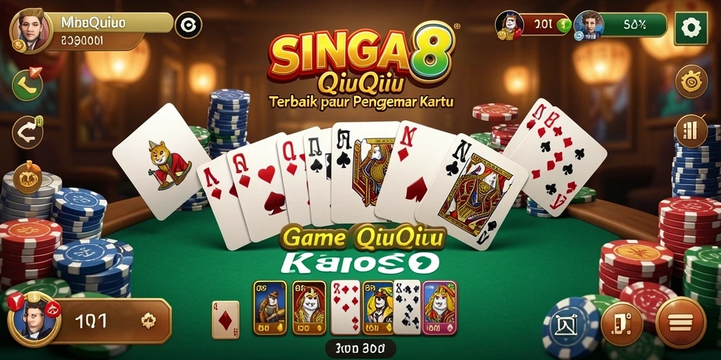 Tampilan gameplay QiuQiu yang seru dan kompetitif.