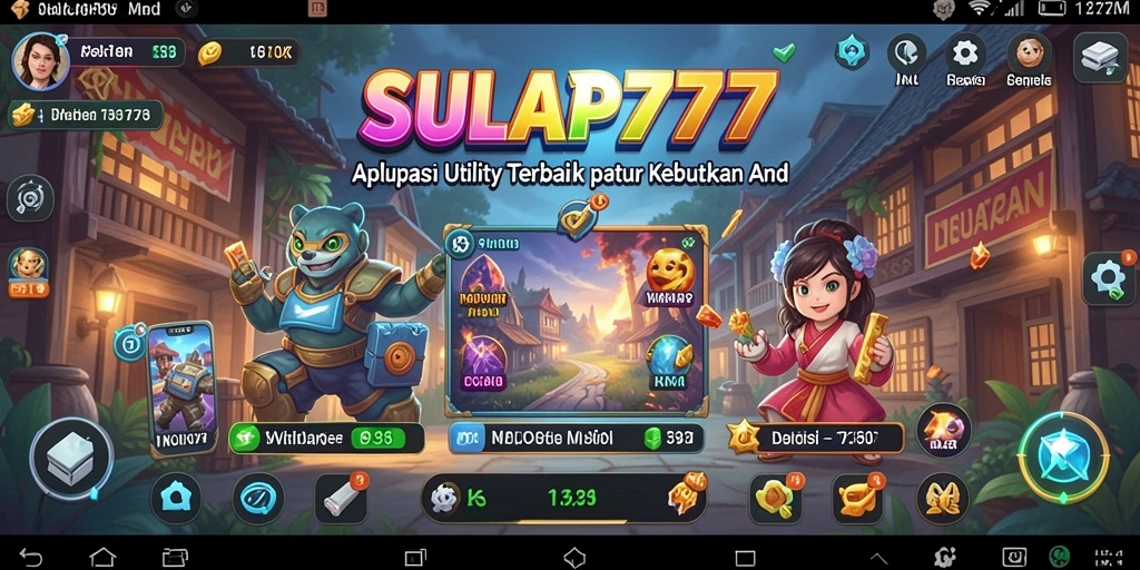 Screenshot utama SULAP777 menampilkan antarmuka aplikasi Utility yang intuitif.