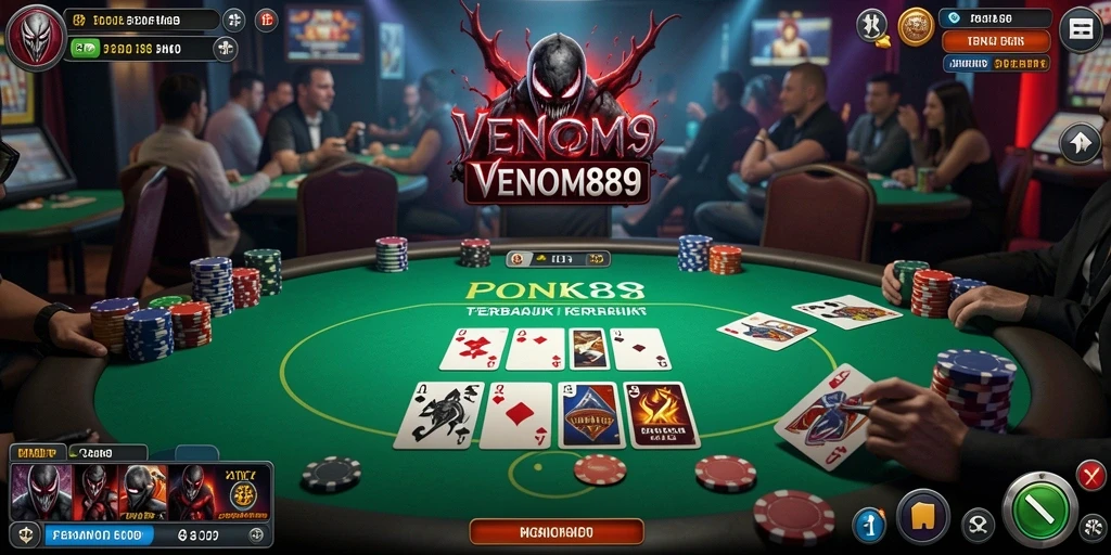 Tampilan gameplay Poker yang seru di VENOM889.