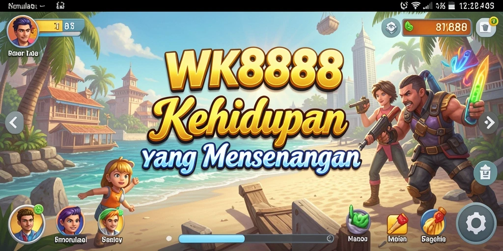 Tampilan gameplay menarik WK888 dengan berbagai aktivitas simulasi.