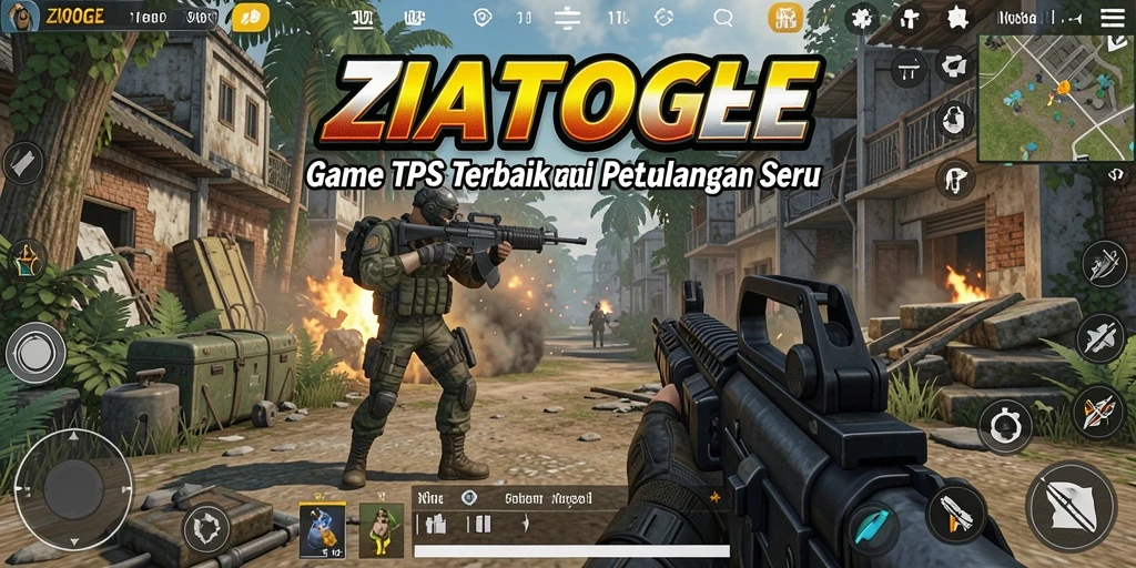 Screenshot gameplay ZIATOGEL menampilkan aksi pertempuran yang mendebarkan.