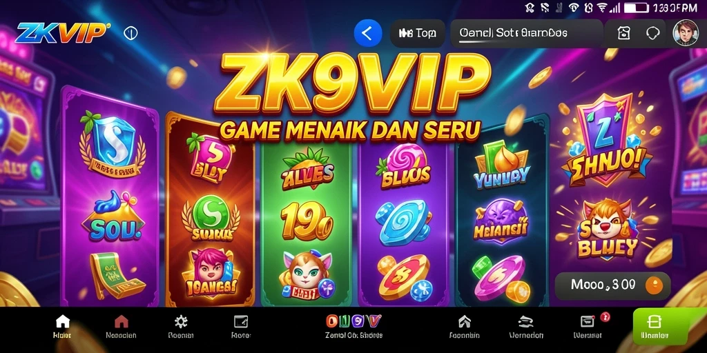 Screenshot gameplay ZK9VIP menunjukkan keseruan bermain slot.