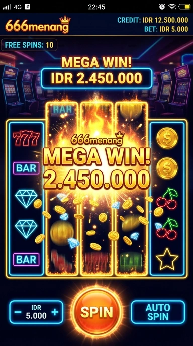Tangkapan layar aplikasi 666menang dengan antarmuka pengguna yang menarik.